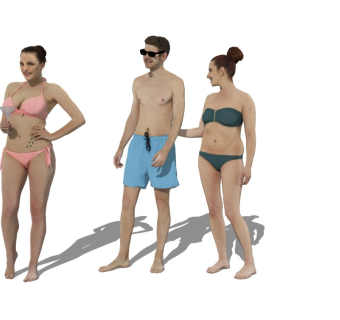人物精品模型沙滩比基尼 (1)